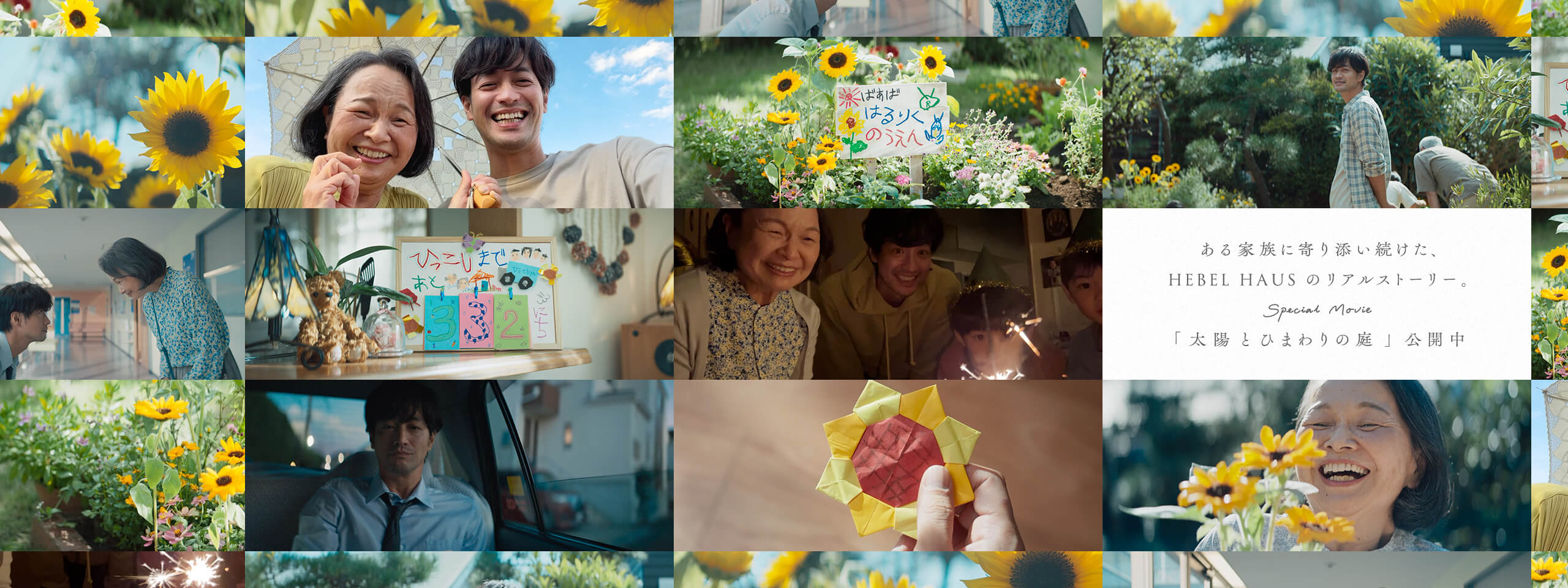 ある家族に寄り添い続けた、HEBEL HAUSのリアルストーリー。Special Movie「太陽とひまわりの庭」公開中