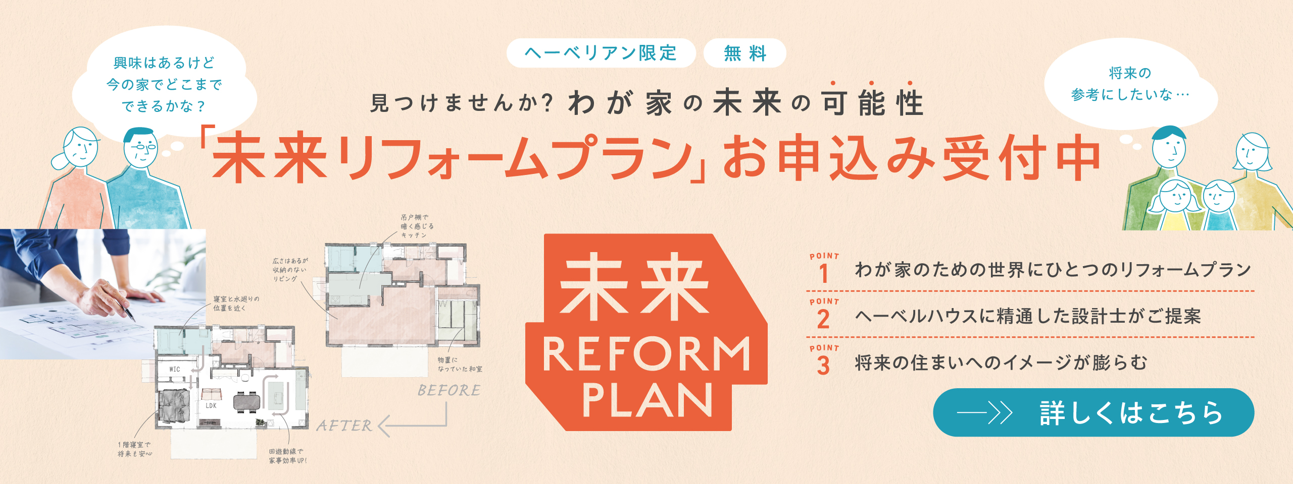 “未来リフォームプラン”であなたの家の可能性を知ろう！