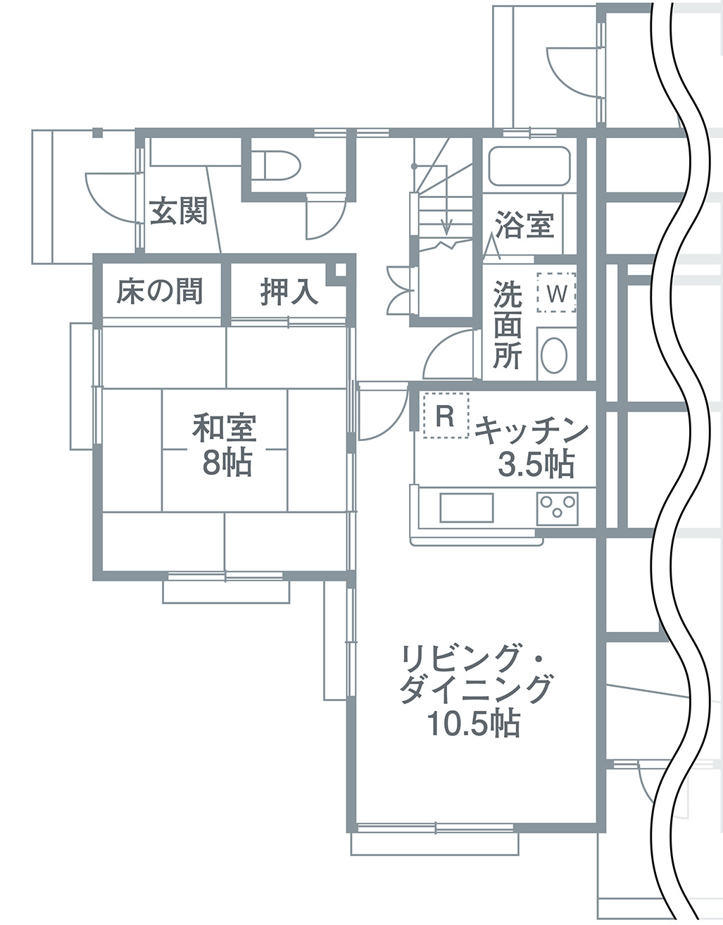 1階の間取り図