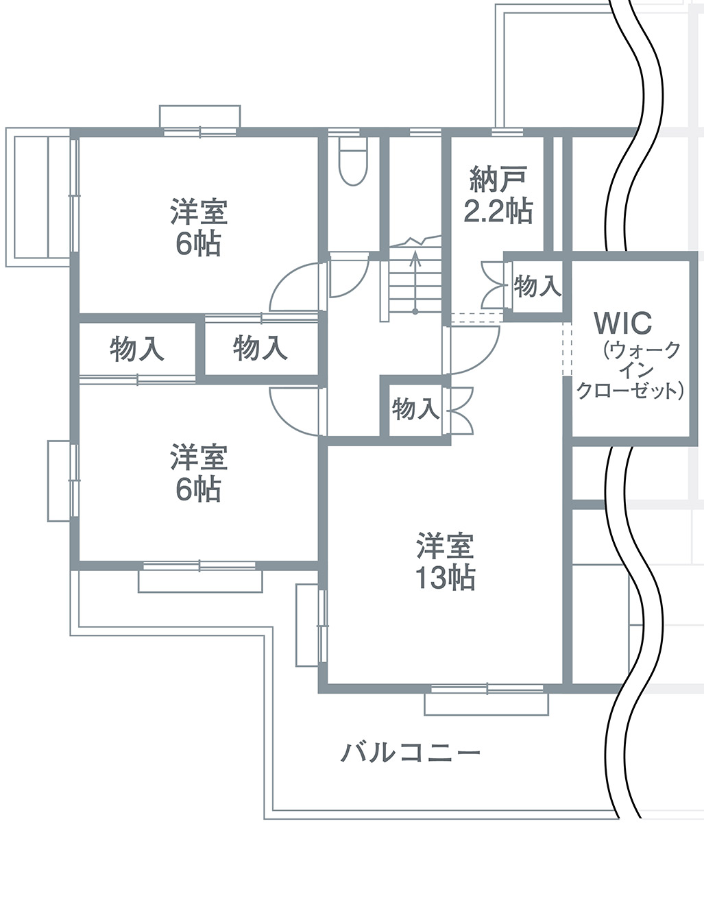 2階の間取り図