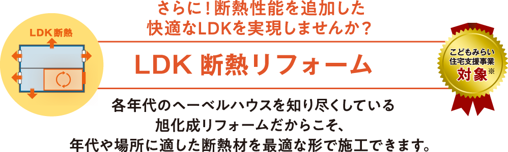 さらに！断熱性能を追加した快適なLDKを実現しませんか？LDK断熱リフォーム