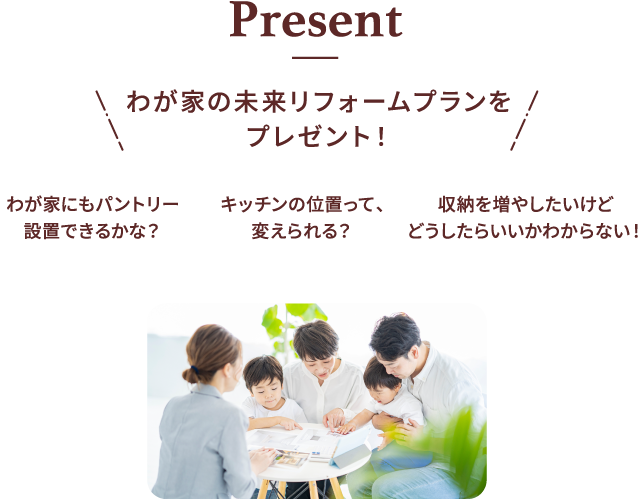 Present わが家の未来リフォームプランをプレゼント！