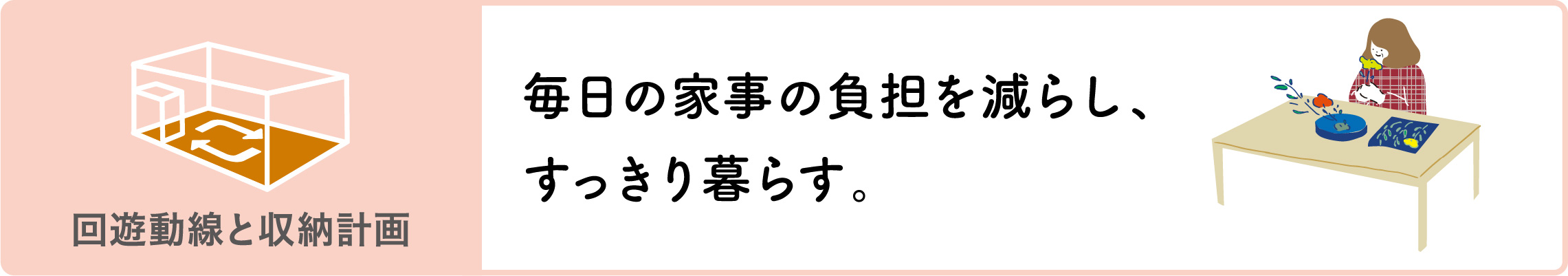 毎日の家事の負担を減らし、すっきり暮らす。