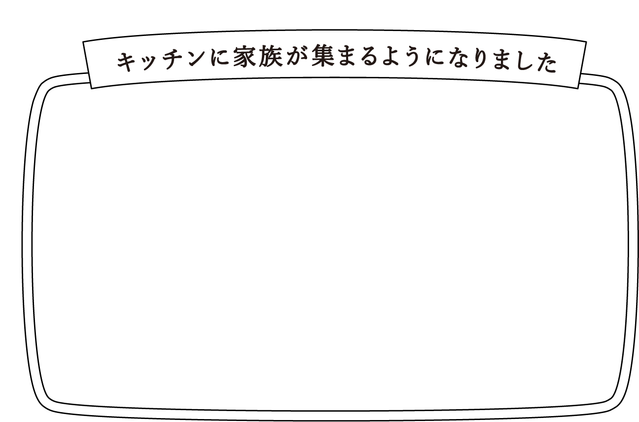 パラレルキッチン実例Interview キッチンに家族が集まるようになりました