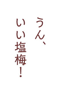 うん、いい塩梅！
