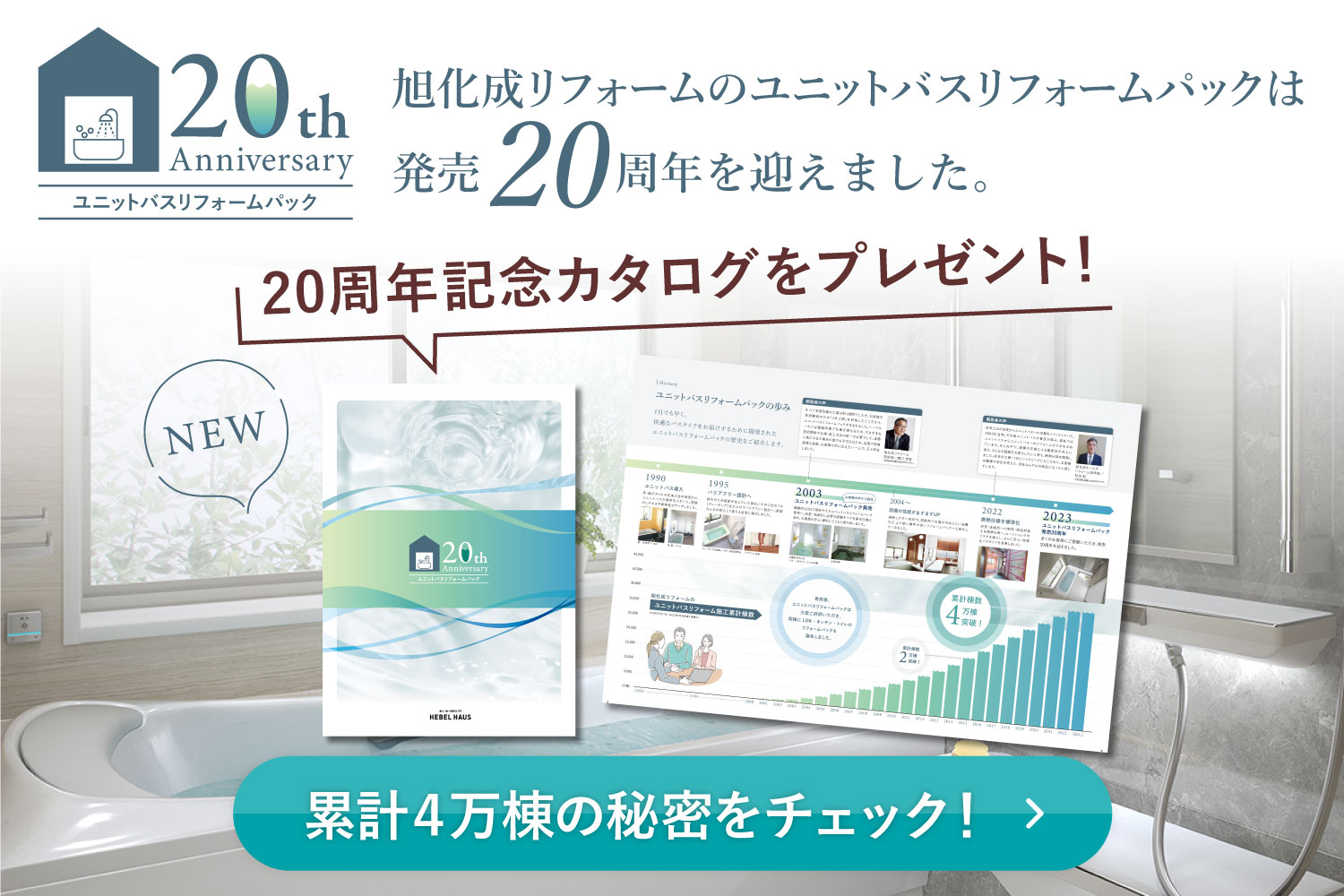ユニットバスリフォームパック20周年カタログプレゼント