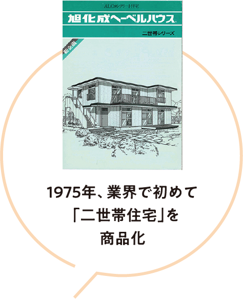 1975年、業界で初めて「二世帯住宅」を商品化