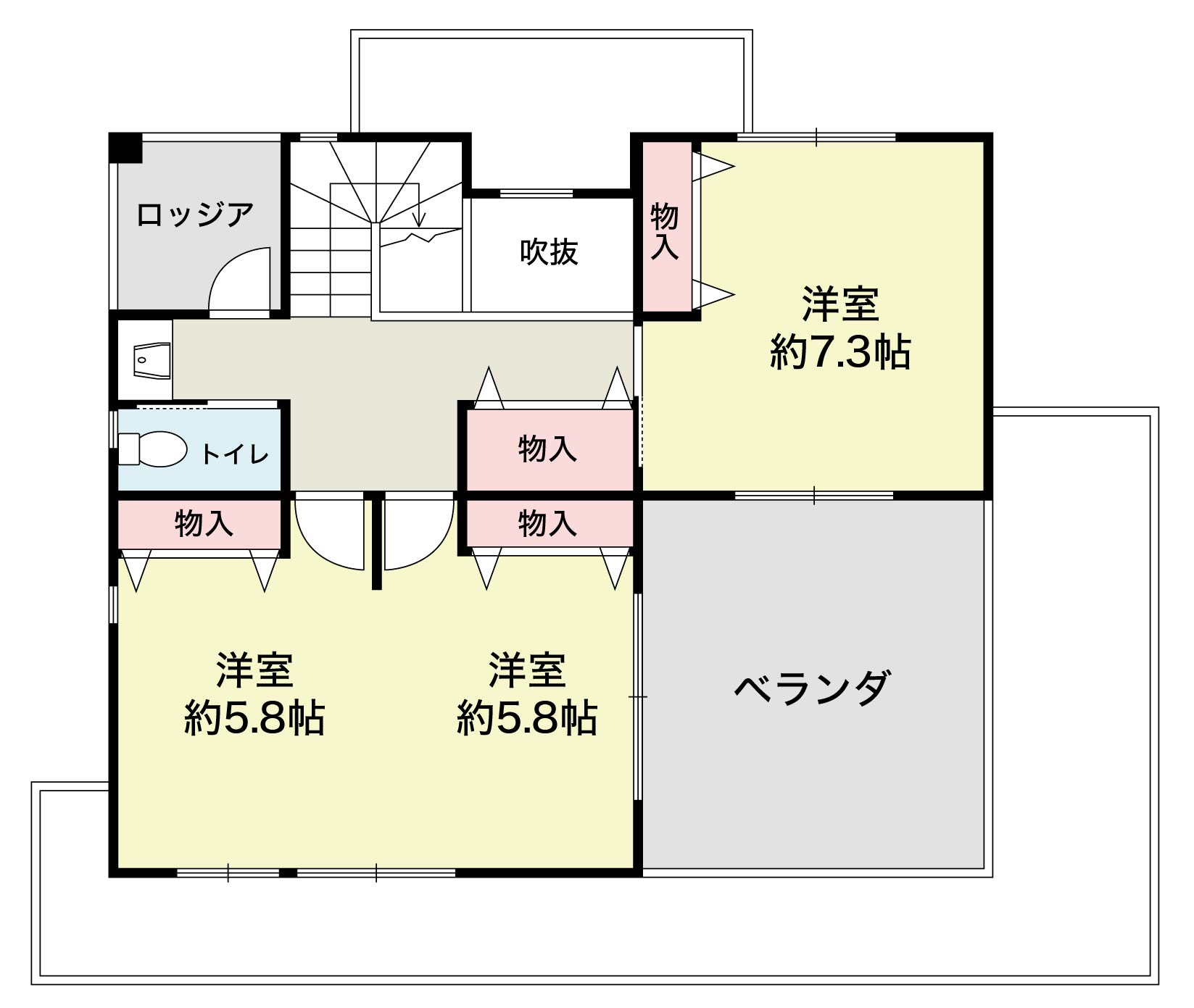 リノベーションプラン【旭化成リフォーム(株)】2階平面図